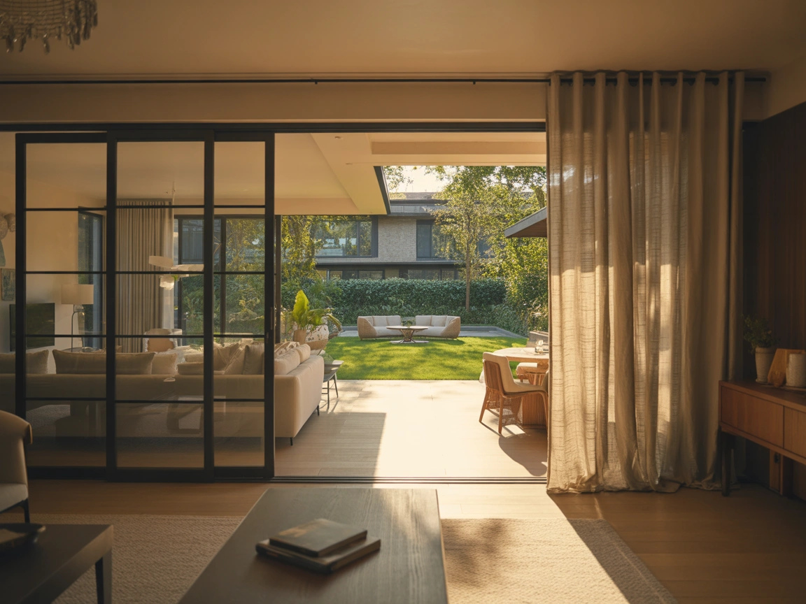Modern patio door design with seamless indoor outdoor living space