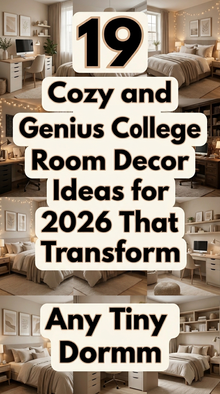 Cozy college dorm room with aesthetic decor and smart small-space design.