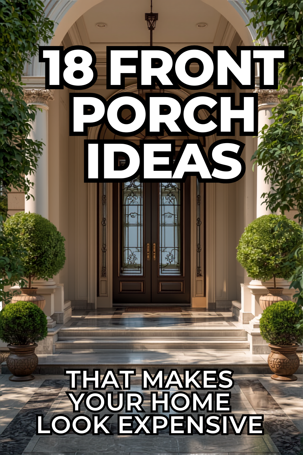 Luxury front porch ideas for 2026 with stylish decor, modern curb appeal, and elegant outdoor design