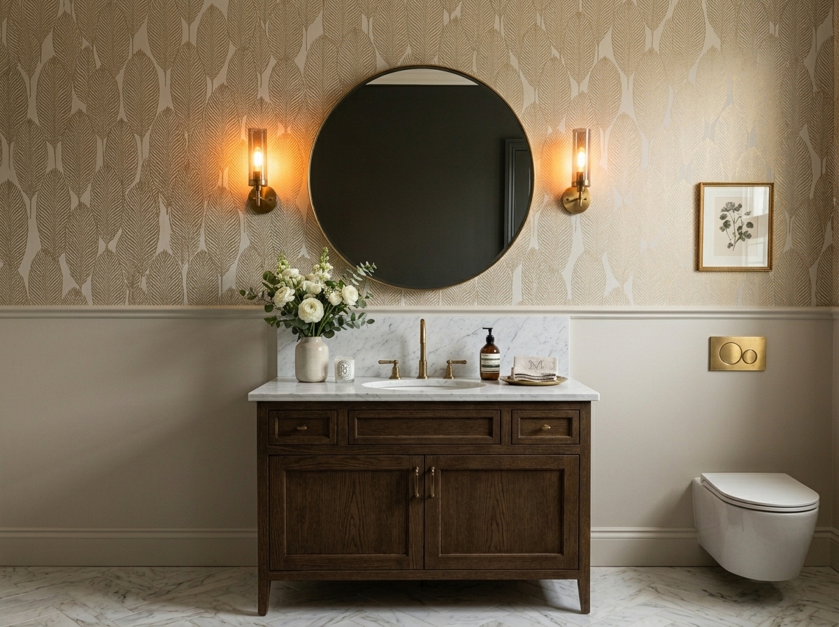 Stunning powder room ideas with elegant vanity and luxury decor
