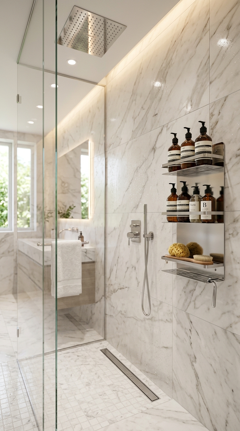 Luxury shower caddy organizer