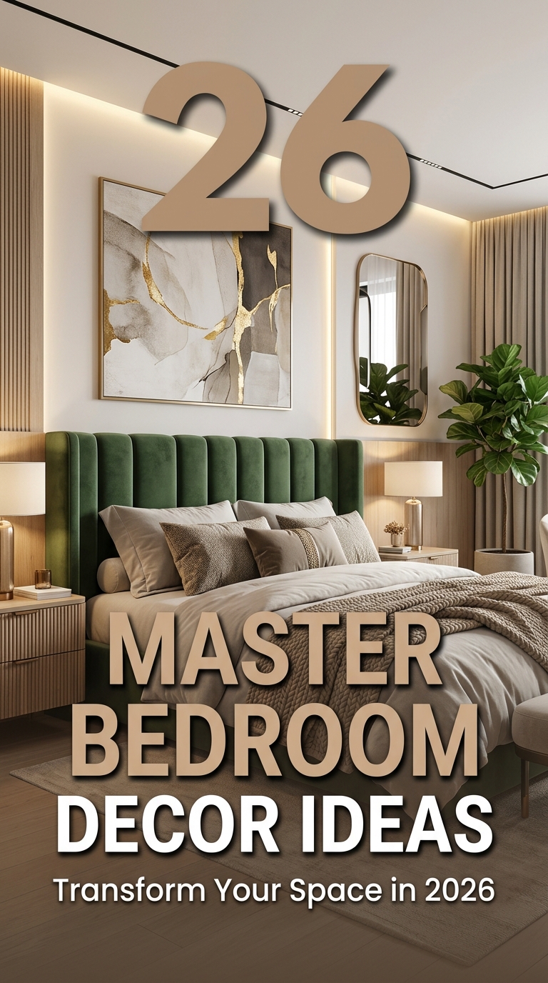 Modern master bedroom with elegant decor and stylish furnishings