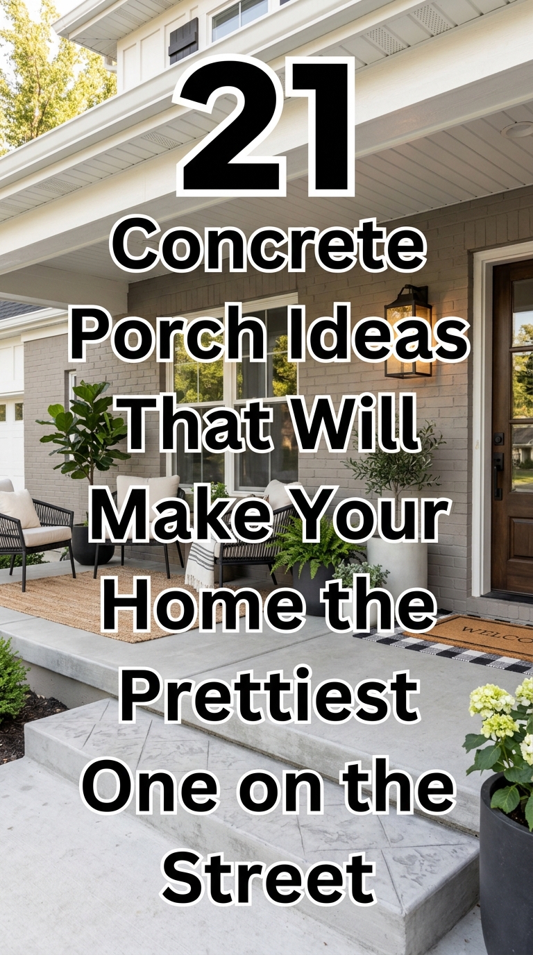 Beautiful concrete porch ideas with stylish outdoor designs that improve curb appeal
