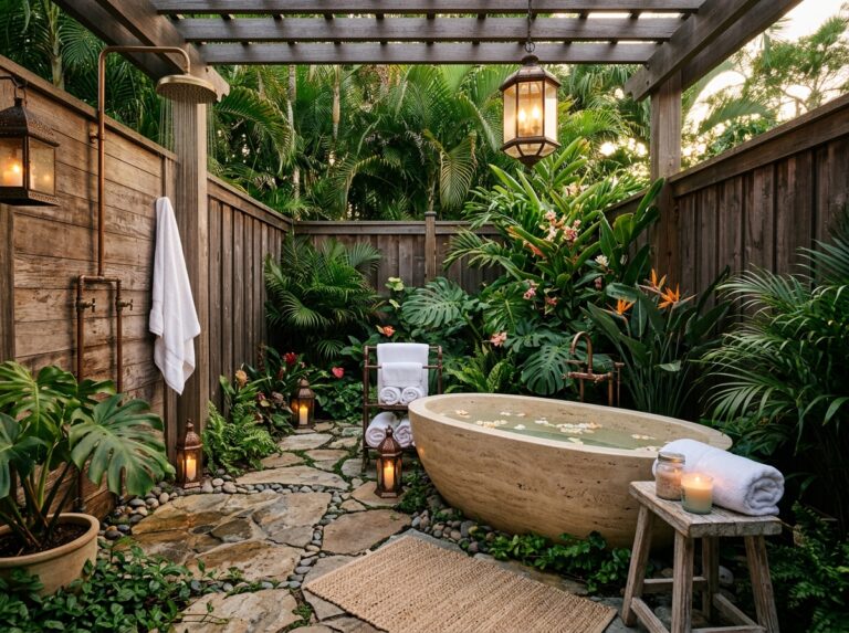 21 Stunning Outdoor Bathroom Ideas That Turn Your Backyard Into a Private Paradise
