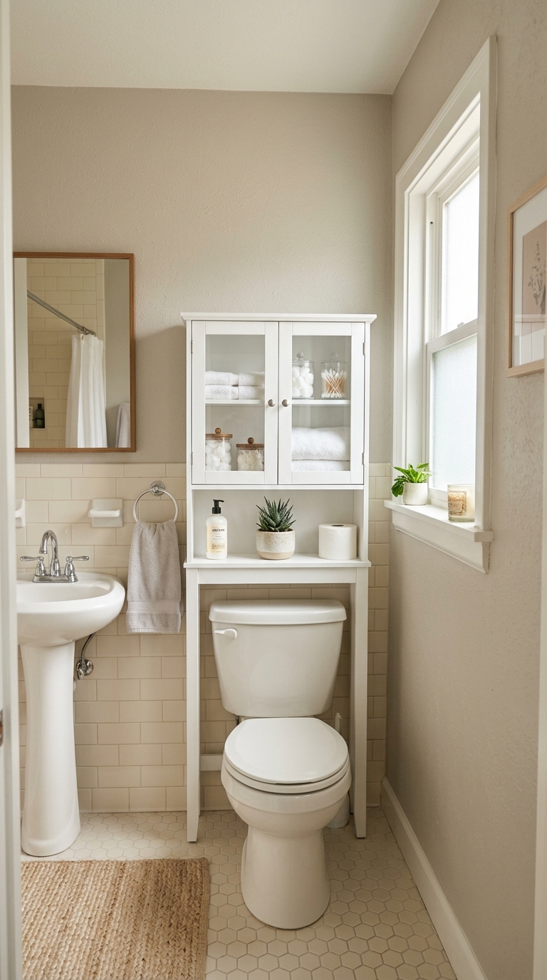 toilet storage cabinet idea for small bathroom