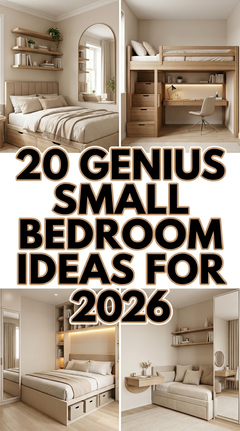 Cozy small bedroom design with smart storage solutions