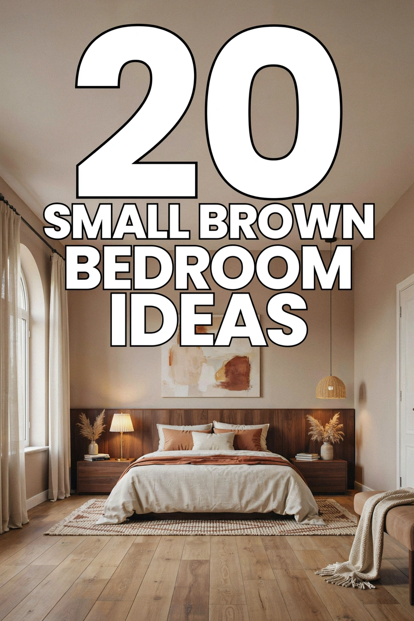 Small brown bedroom ideas with cozy stylish decor