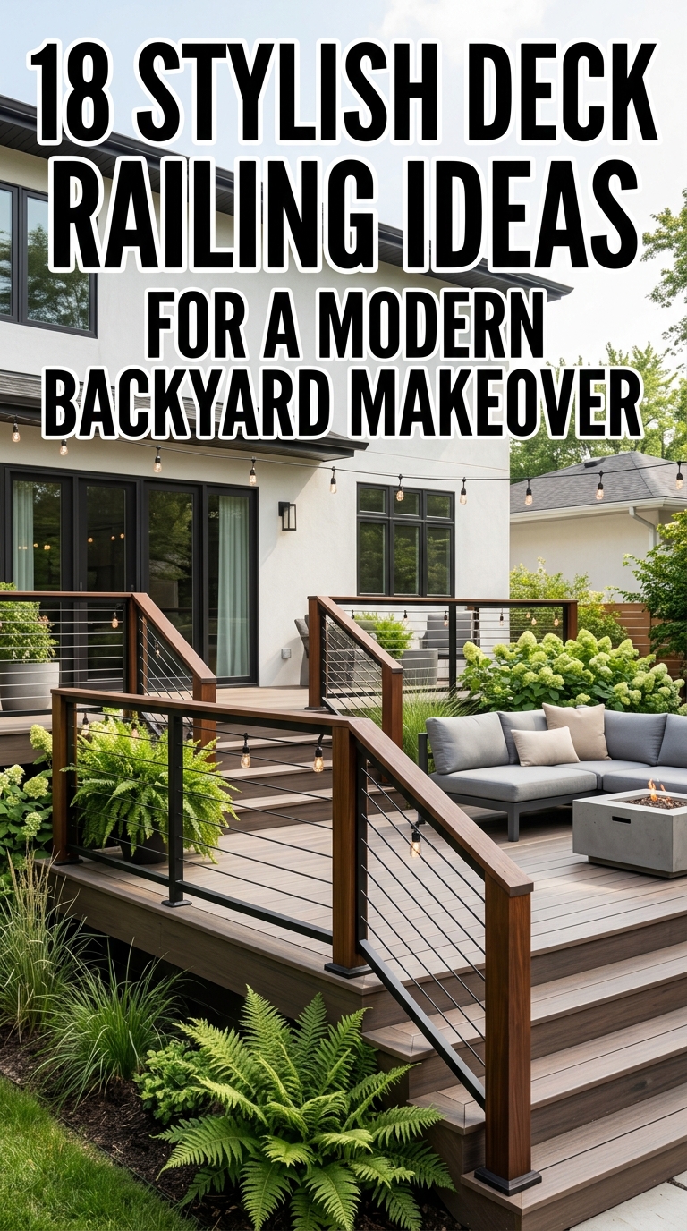 18 stylish deck railing ideas for a modern backyard makeover