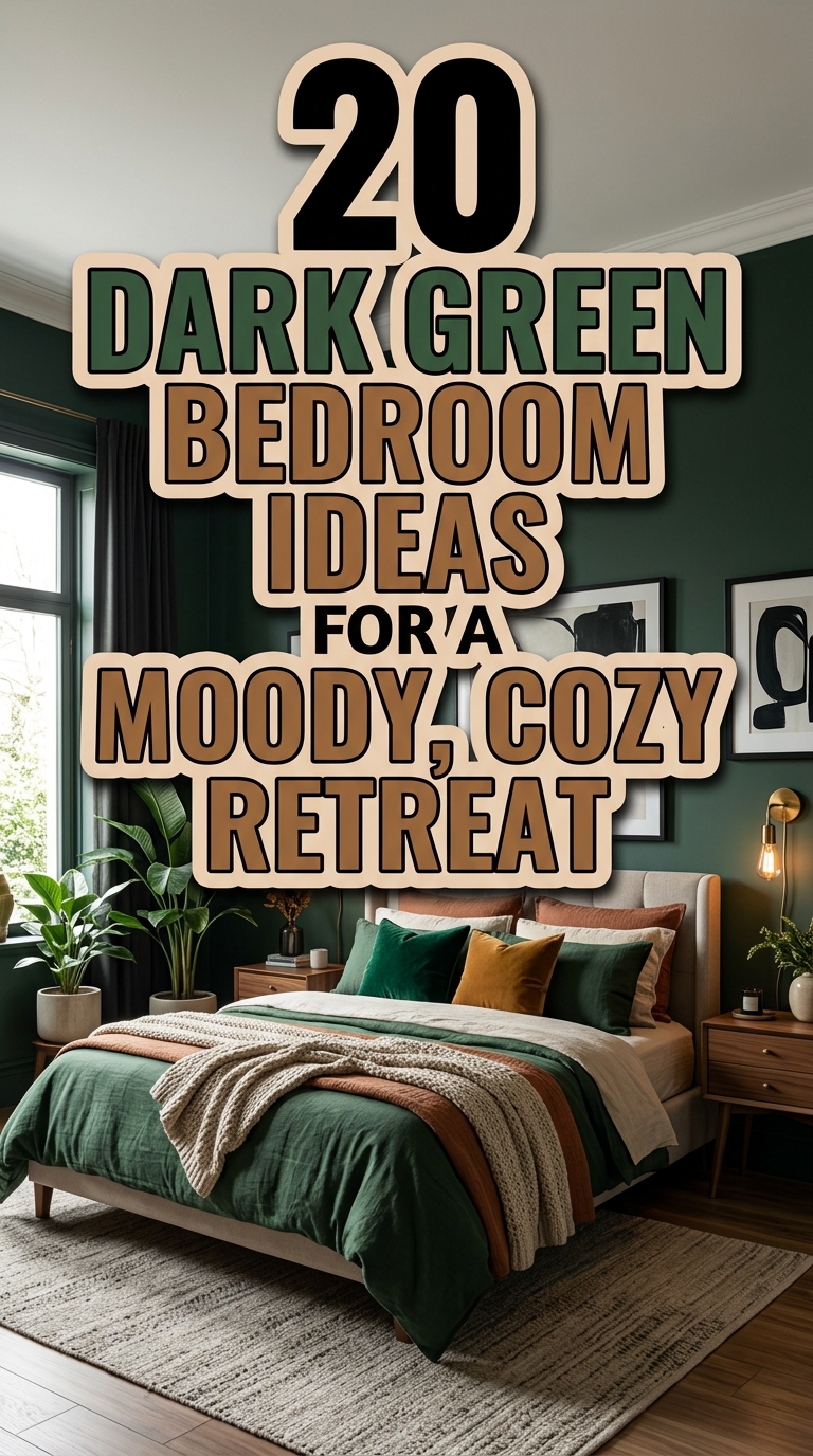 Dark green bedroom ideas for a cozy retreat