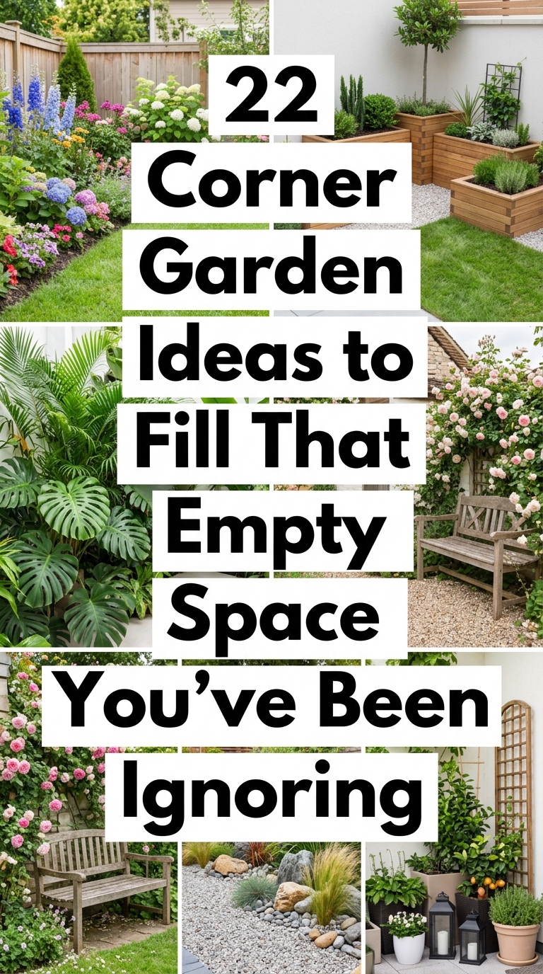 22 corner garden ideas featuring beautiful backyard corner landscaping inspiration.