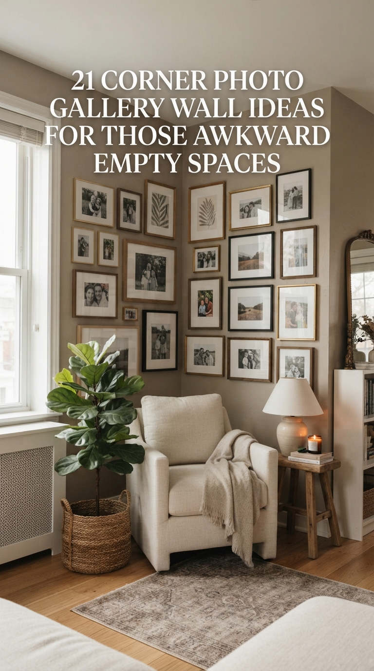 21 corner photo gallery wall ideas for awkward empty spaces