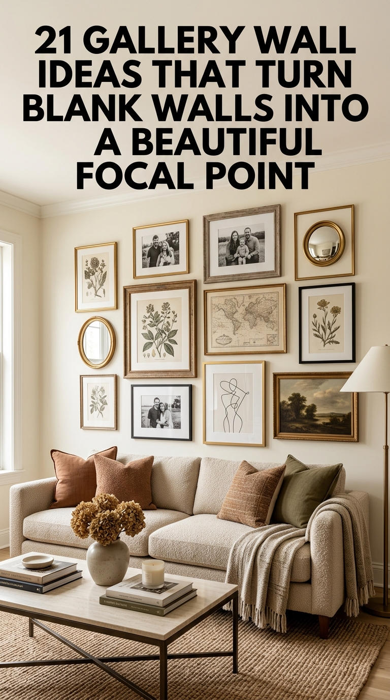 21 gallery wall ideas turning a blank wall into a beautiful focal point