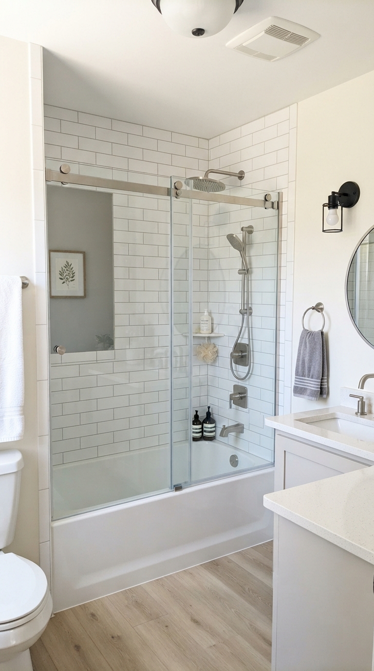 Budget-friendly alcove tub and shower combo upgrade
