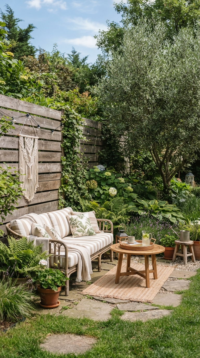 Budget-friendly picket-style horizontal wood fence idea for backyards