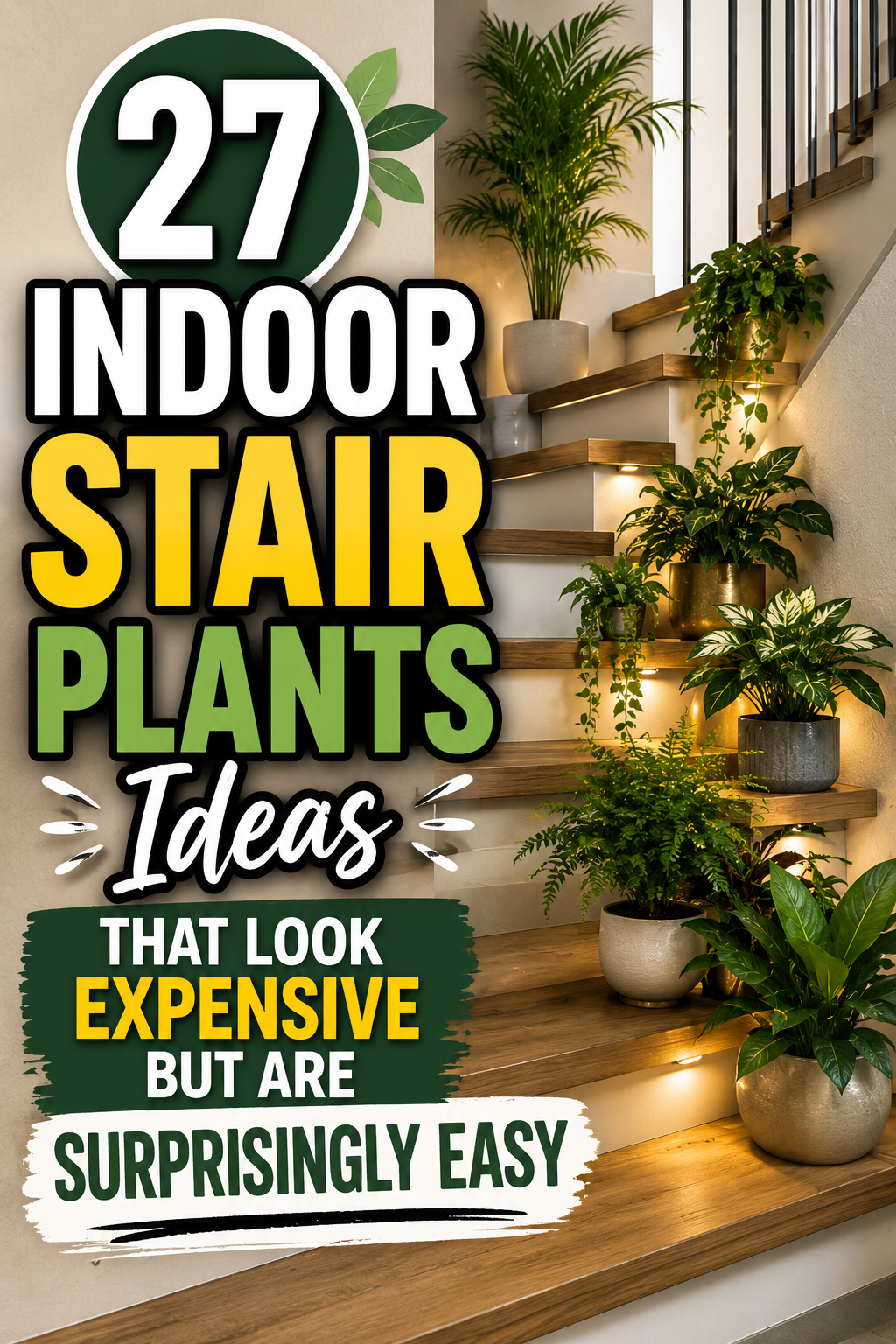 27 indoor stair plants ideas that look expensive but are surprisingly easy
