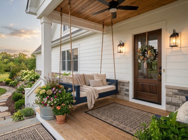 20 Stunning Porch Swing Color Ideas to Upgrade Your Curb Appeal
