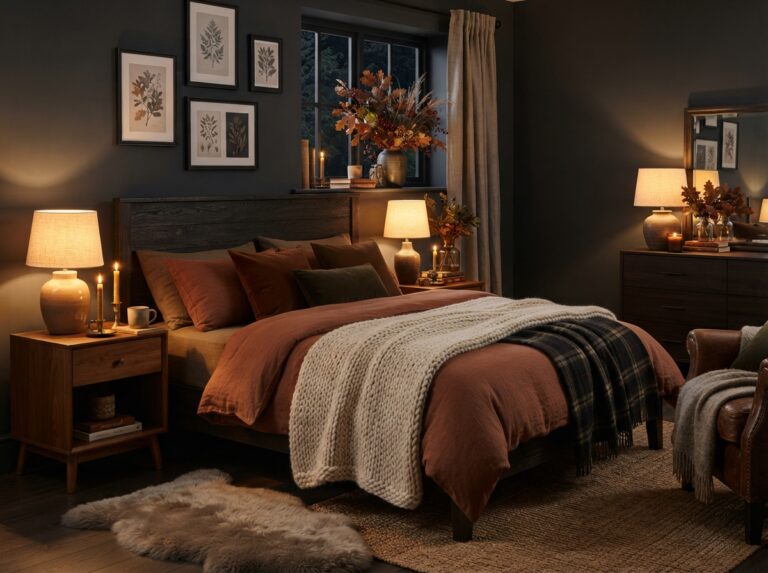 21 Moody Fall Bedroom Ideas With Dark Colors, Rich Textures & Cozy Autumn Vibes