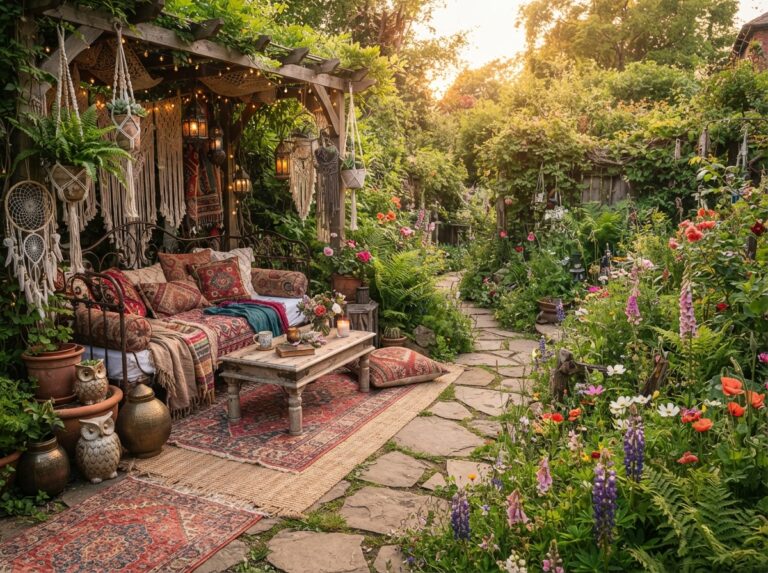 18 Whimsical Hippie Garden Ideas for a Dreamy Bohemian Backyard
