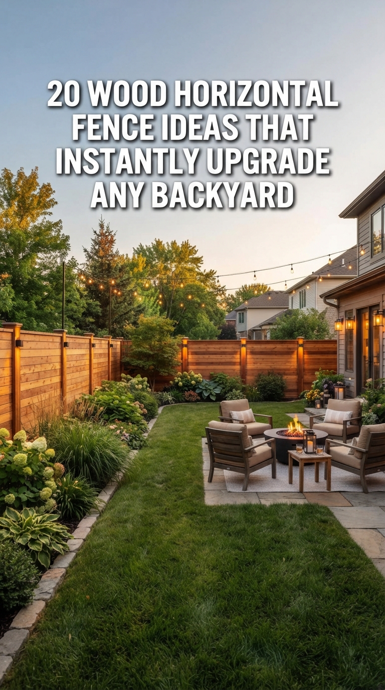 Feature image showcasing modern horizontal wood fence ideas that instantly upgrade backyard curb appeal.